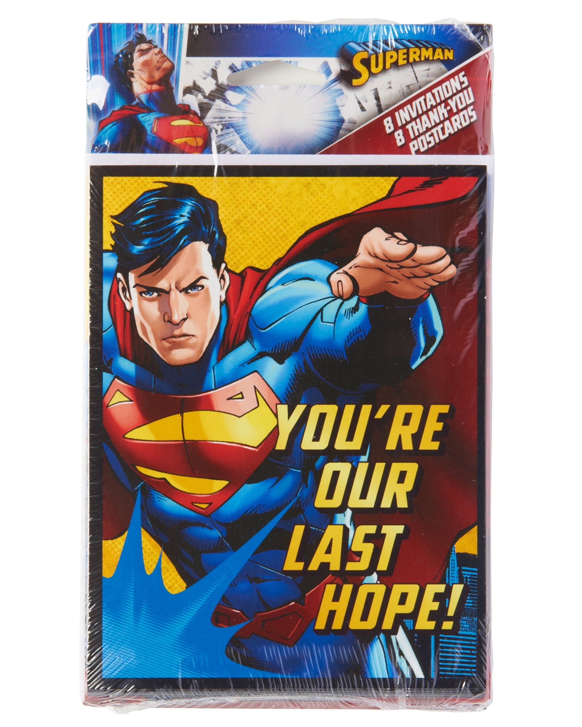 American Greetings Superman Invite & ThankYou Combo Pack (8 Count)