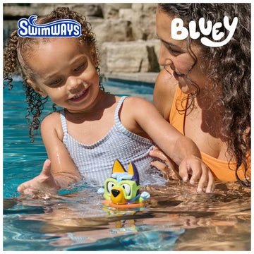 Swimways Bluey Floatin' Figures, Swimming Pool Accessories & Kids Pool Toys, Bluey Party Supplies & Water Toys for Kids Aged 3 &