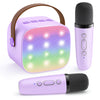 Yll Mini Kids Karaoke Machine With 2 Microphones, Karaoke Gifts For Girls Ages 3, 4, 5, 6, 7, 8, 9, 10, 12 +Year Old, 4-12 Years Old Birthday Toy Easter Gift For Girls Boys (Purple)