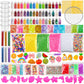 Ywevyezc Slime Making Kit Supplies, 163 Pack Slime Mix Ins Accessories Slime Add Ins Foam Glitter Slime Charm Bulk Fishbowl Bead