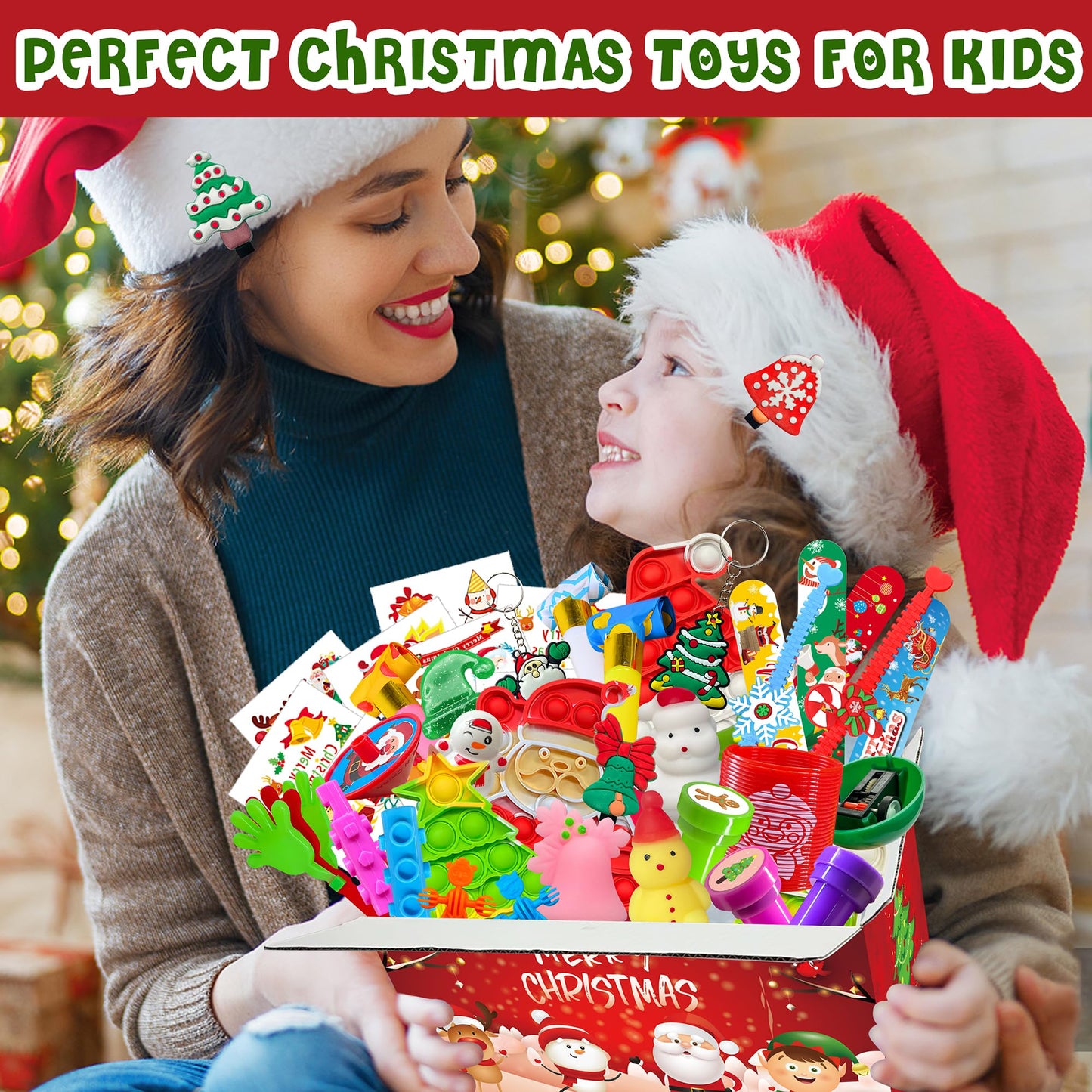 Christmas Toys Assortment For Kids Party Favors, Stocking Stuffers For Kids,Goodie Bag Stuffers, Gifts Prizes For Classroom Rewa