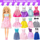 Style Shine 56 Pcs Doll Clothes And Accessories,2 Wedding Gowns 2 Evening Dresses 6 Fashion Dresses 4 Set Casual Outfit Top And