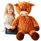 Ikasa Large Giraffe Stuffed Animal Plush Toy,Giant Cute Jumbo Soft Toys,Huge Big Size Fluffy Fat Plushie,Gifts For Kids (Brown,