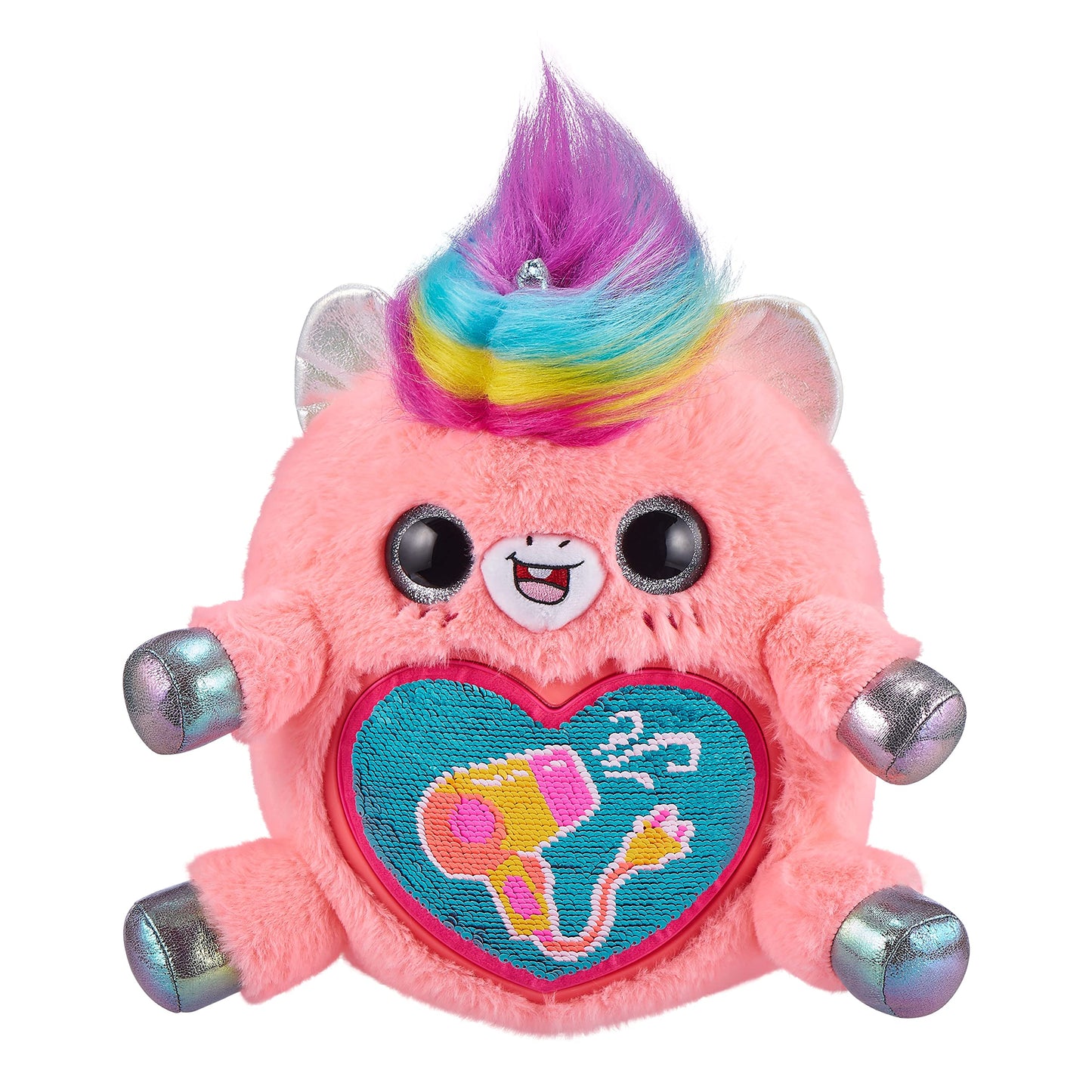 Rainbocorns Big Hair Surprise (Unicorn) By Zuru Cuddle Plush Stuffed Animal, 30+ Surprises, Collectible Baby Booboocorns, Hair Accessories, Charm Bracelets, Stickers, Ages 3+ (Unicorn)