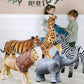 Airniture Inflatable Wildlife Safari Set - 5-PK Realistic Animals (Giraffe 36", Zebra 32", Elephant 19", Lion 24", Tiger 20") - Mult