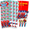 Spiderman Birthday Party Favors for Kids Boys - Bundle of 24 Spider-Man Activity Packs with Mini Coloring Book, Crayons, Loot Ba