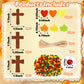 Eternity sky 27Pcs Fall Crafts for Kids - Thanksgiving DIY Religious Wooden Cross Beads Christian Necklace Kit for Autumn Sunday