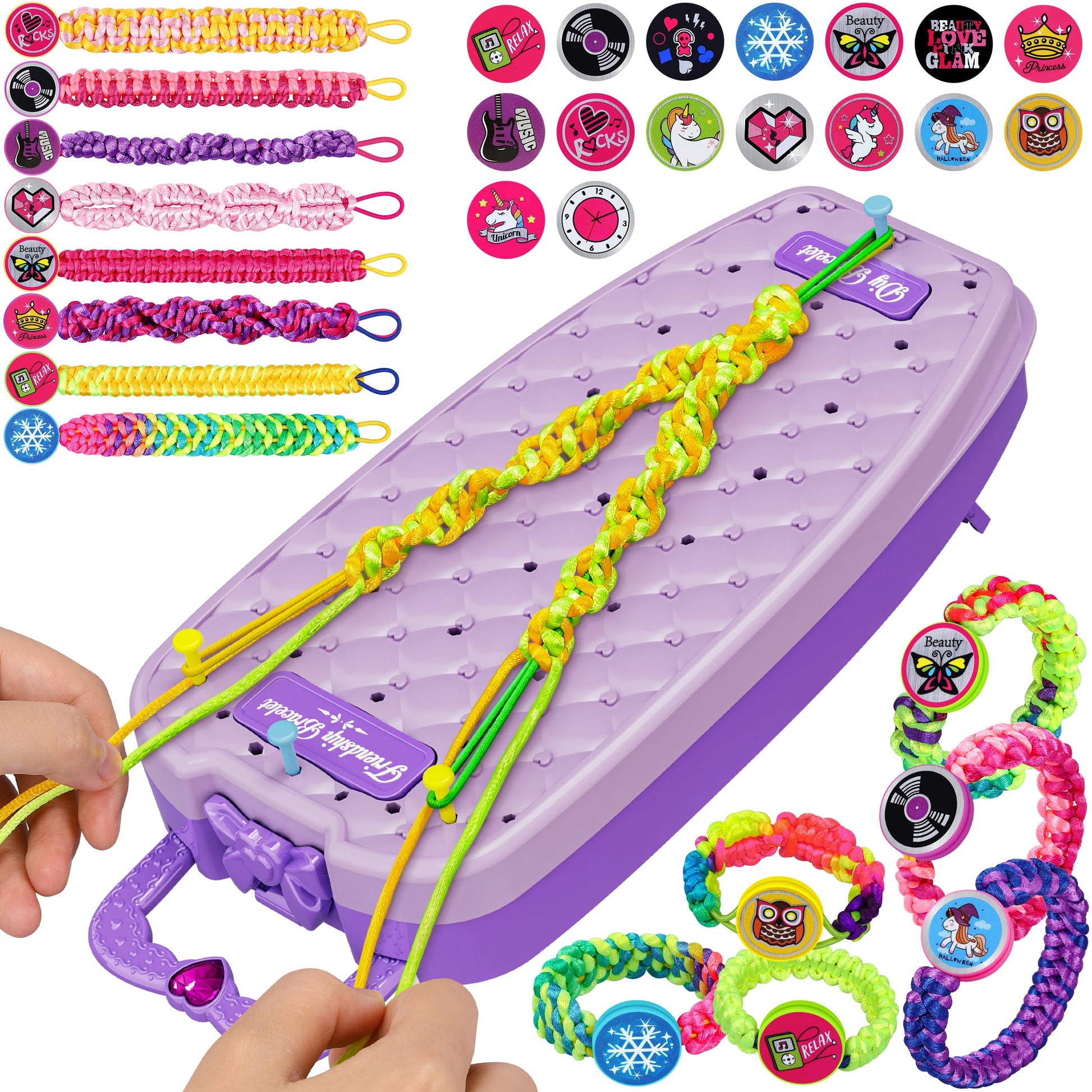 Friendship Bracelet Making Kit for Girls,DIY Arts and Crafts Toys,Jewelry String Maker Kit,The Best Birthday Gifts Ideas for Gir