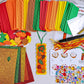 Winlyn 36 Sets Fall Craft Kits Fall Crafts DIY Fall Leaf Bookmarks Decorations Art Sets Autumn Maple Leaf Glitter Leaf Foam Stic