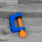 Track Clamp Compatible With Hot Wheels Track (Blue/Orange)