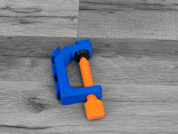 Track Clamp Compatible With Hot Wheels Track (Blue/Orange)