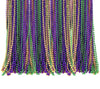 72 Pack Bulk Mardi Gras Beads Necklaces Purple Green Gold Beads, 33 Inches Long 7mm Thick, Tree Decoration, Party Favors Supplie
