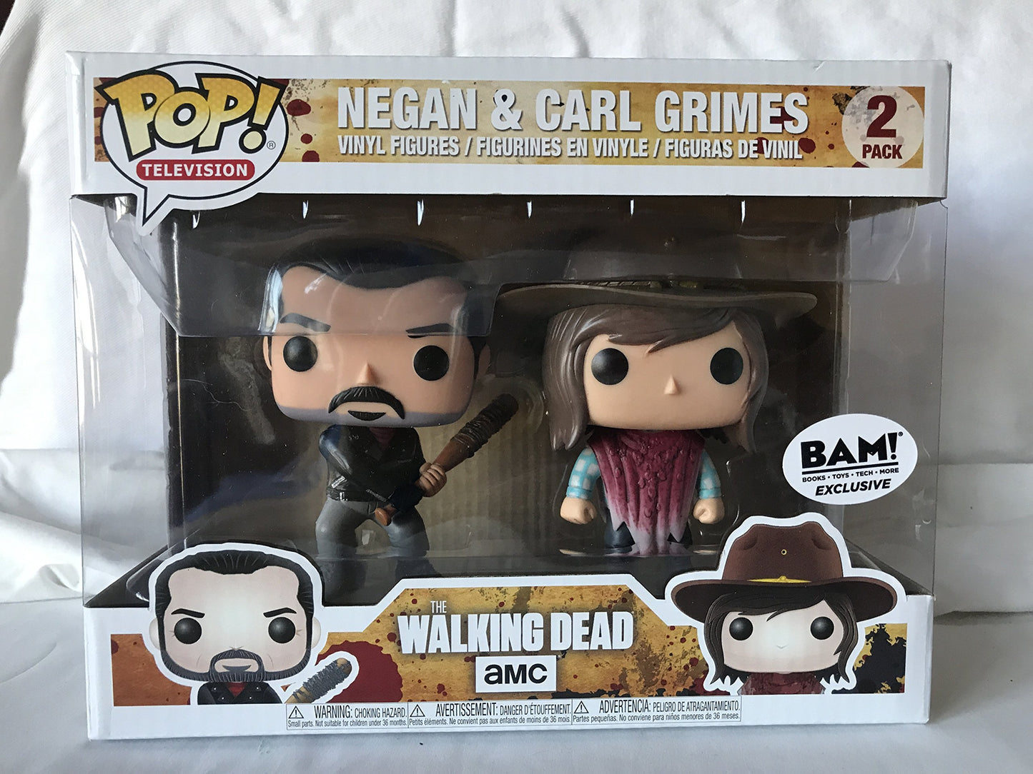 Funko The Walking Dead Pop Vinyl Figure 2 Pack - Negan & Carl Grimes - Multicolor - Model 21534 - Plastic