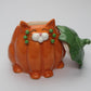 Cosmos Gifts Fine Ceramic Whisker Cat Pumpkin Cat Candy Box By Amy Lacombe