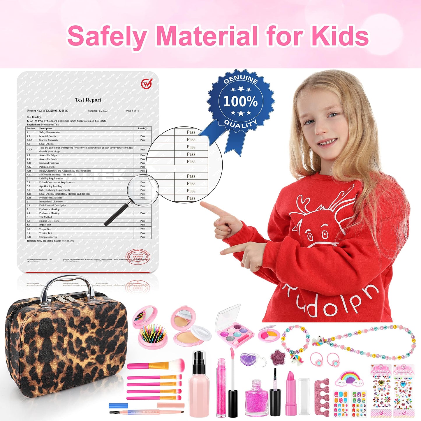 Kids Makeup Kit For Girls Toys, Make Up Sets For Girl, Toddlers Washable Makeup Kit For Girl, Make Up For Kids Girls, Birthday C