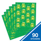 Carson Dellosa 90-Piece Frogs Stickers for Kids, Green Smiling Frogs Classroom Stickers, Perfect for Incentive Charts, Reward St