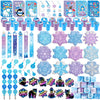 BenLouis 108Pcs Frozen School Stationery Party Favors Winter Snowflake Themed Classroom Gift Reward Prizes Bulk for Students Kid