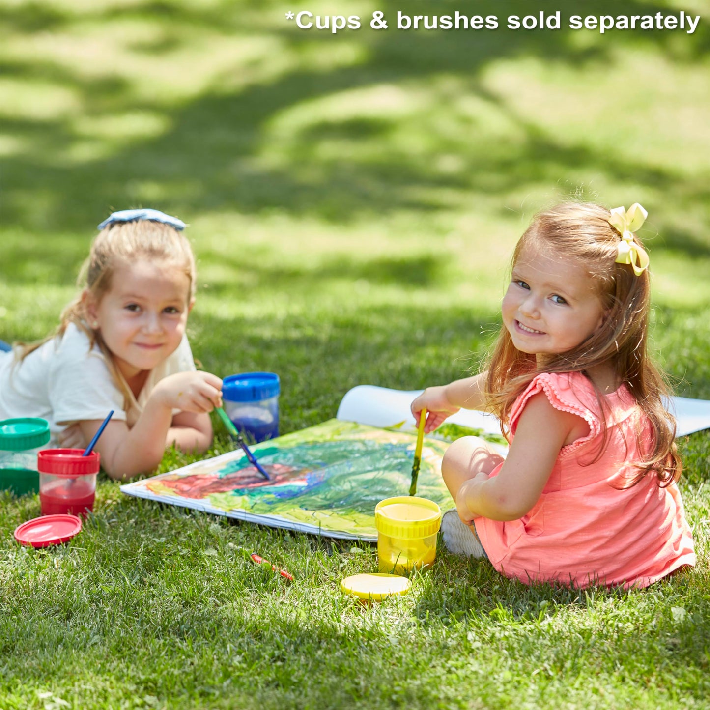 Melissa & Doug Washable Poster Paint Set (4 Colors Red, Yellow, Green, Blue)