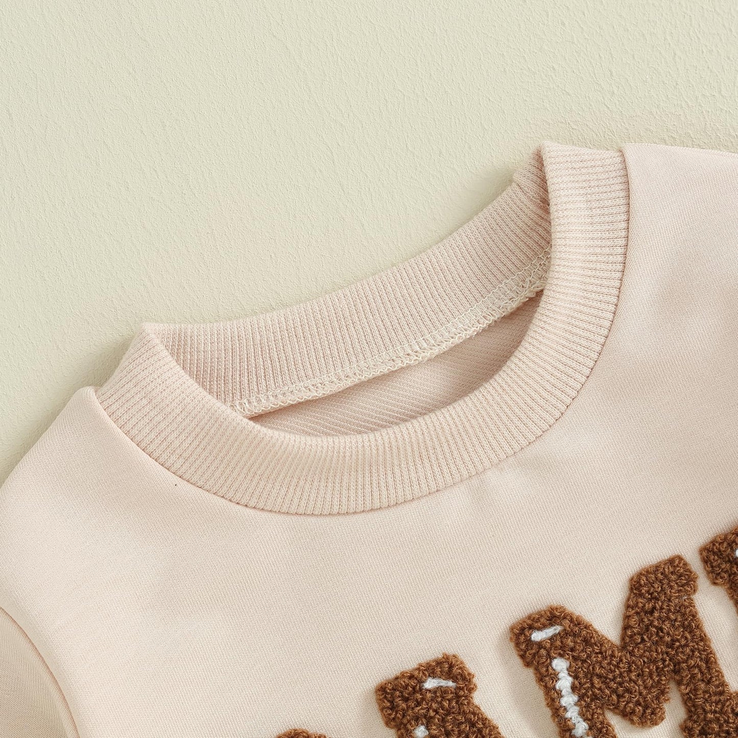 Fybitbo Baby Football Outfit Girl Boy Game Day Sweatshirt/Shirt Onesie Long Sleeve Sweater Romper Fall Winter Clothes (Cream Foo