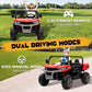 JOYRACER 24V 4WD Ride on Car, 2 Seater Dump Truck w/4X200W Motor, Gift Flower, 2.4G Remote Control, 4 Wheeler, Bluetooth Music,
