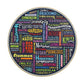 Eeboo: Piece And Love 500 100 Great Words Piece Round Circle Jigsaw Puzzle, Puzzle For Adults And Families, Glossy, Sturdy Pieces And Minimal Puzzle Dust
