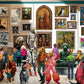 Springbok Paws and Portraits 1000 Piece Jigsaw Puzzle for Adults - Dogs in Museum - Unique Cut Pieces - Made in USA