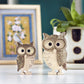 Forest Decor Wood Owl Decor, Owl Figurines, Wildlife Bird Owl Statue, Rustic Animal Sculpture, Perfect Owl Lover Gift, Small Dec