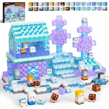 Gobidex 100Pcs Magnetic Blocks Magnet Building Toys, Frozen Toys Princess Castle For Girls, Upgraded Stem Sensory Birthday Gift For Kids Age 3+ Years Old