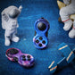 Skylety 2 Pcs Fidget Toys for mature-themeds Fidget Pad Christmas Basket Stuffers Stress Relief Cube Clicker Controller Sensory Educational Toy for ADHD Autism Spinner(Starry Purple and Starry Blue Style)