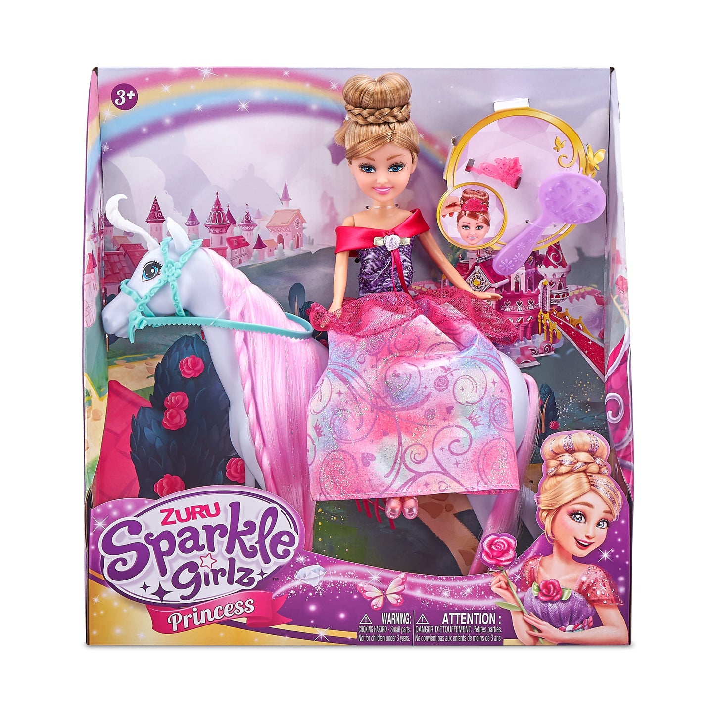 Sparkle Girlz United Pacific Designs 10057: Zuru 10.5'' Princess With Horse Playset
