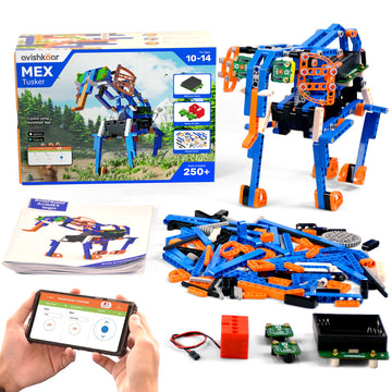 Avishkaar Mex Tusker, Robot Toy For Kids Aged 10-14, Diy Robotics Kit, Building & Construction Set With 250+ Parts, Learning & E