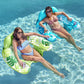 SLOOSH Inflatable Pool Floats mature-themed  3 Pack Pool Chairs with Cup Holders Blow up Floats Chair Hck Noodle Mat Leaves Design for Relaxing Summer Water Fun Swimming Party Beach Blue  Green  Pink