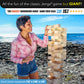 Jenga Giant Hardwood Blocks - 5ft Tall Stacking Game - Tan - Model JS7