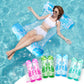Sloosh 4 Packs Tropical Leaves Hammock Pool Floats Adults, 4-In-1 Multi-Purpose Inflatable Pool Floaties Pvc Water Hammock Loung