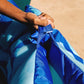 Big Joe Kona No Inflation Needed Pool Lounger With Headrest, Paintbrush Blue Double Sided Mesh, Quick Draining Fabric, 5.5 Feet Big