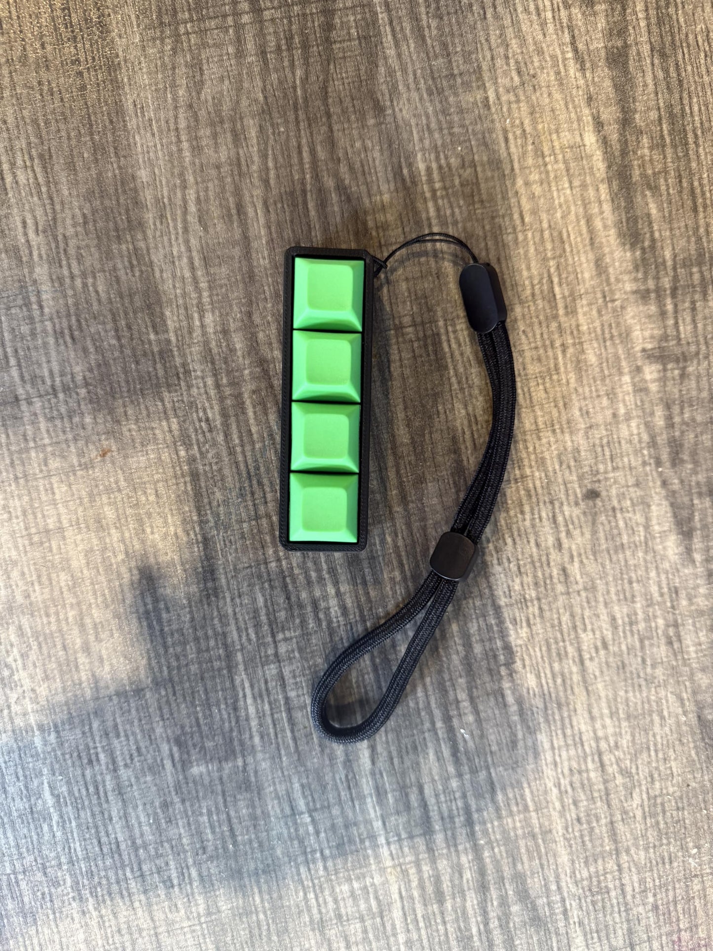 Four-Button Clicky Mechanical Switch Fidget Toy | Stim Toy, Stress Relief, Adhd (Black Base, Green Keycaps)