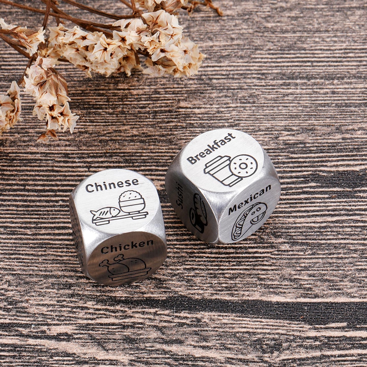 Bridal Shower Gifts for Bride Food Dice Decider Date Night Gifts for Boyfriend Girlfriend Husband Wife Couple One 11 Year Annive