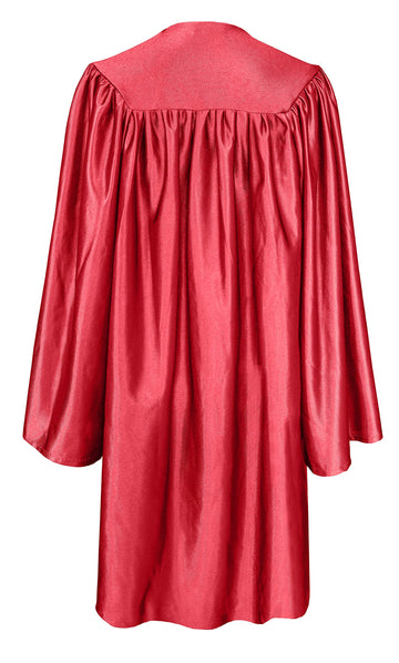 Gradplaza Shiny Choir Robe Kindergarten Preschool Graduation Gown Shiny Graduation Gown For Kids Red Size 36