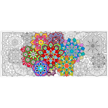 BZaber Coloring Poster for Kids Adults Mandala Flower Giant Wall Art Decorations Jumbo Coloring Flower Posters for Bedroom Livin