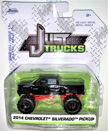 Jada Just Trucks2014 Chevy Silverado Pickup, [Black] Wave 17 1:64 Scale