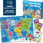 Quokka 3X Set Learning Board Games For Kids 6-8 - Educational Trivia Cards Ages 8-12 | Travel United States | World Map | Explor