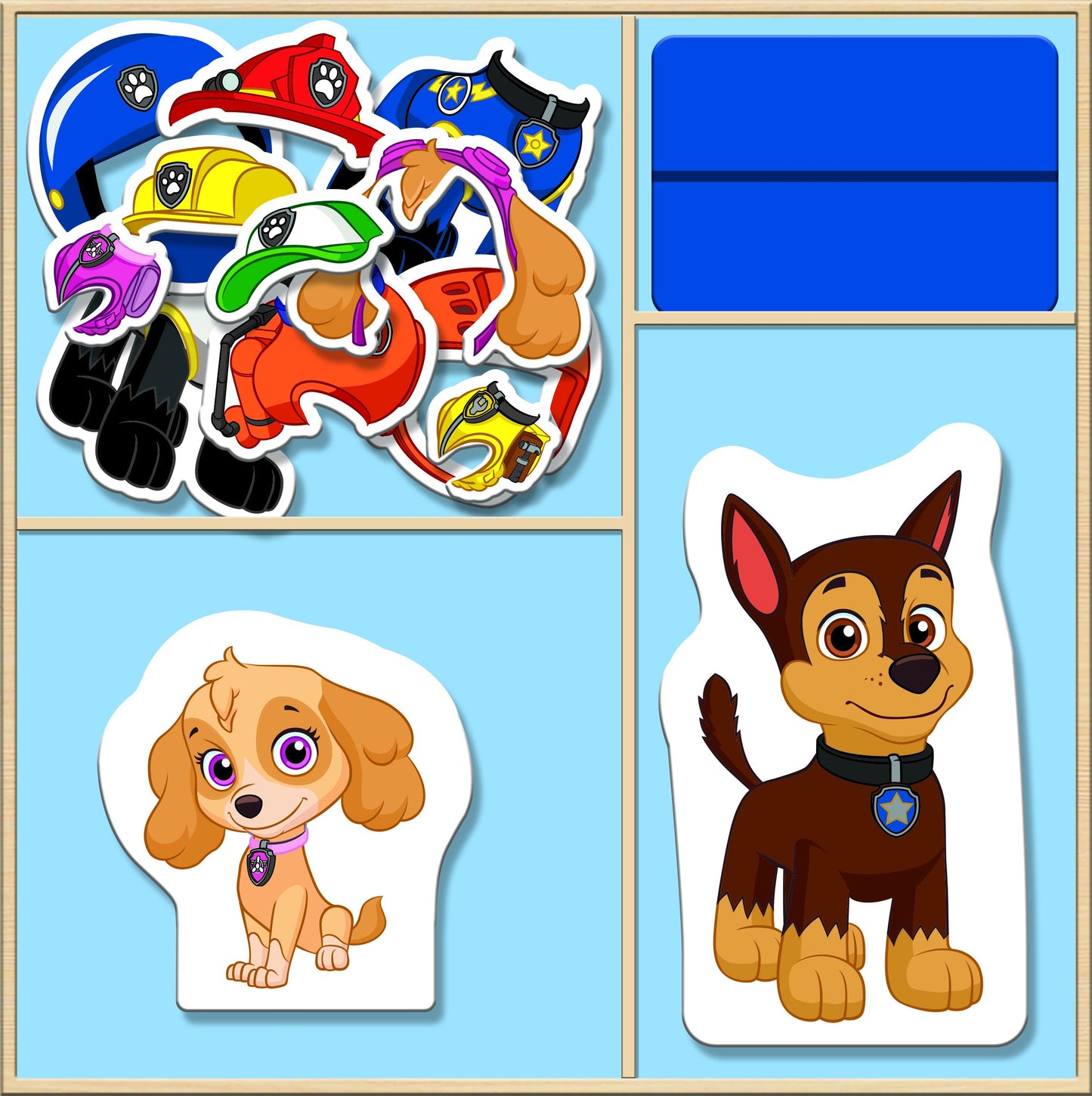 Paw Patrol 25 Piece Magnetic Wood Dress Up Puzzle