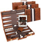 Backgn Set 18 inch  Large - Classic Board Game for mature-themeds and Kids with enhanced Leather Case - Includes Strategy & Tip Guide (Brown)