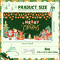 Green Merry Christmas Banner, Large-72  45 Inch Christmas Tree Santa Backdrop for Christmas Decorations Merry Christmas Photo Ba