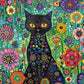 Cross & Glory - Petals And The Midnight Cat - 1000 Piece Jigsaw Puzzle For Adults | Satin-Finish | Vibrant Garden & Cat Theme | Challenging & Artistic Puzzle Game