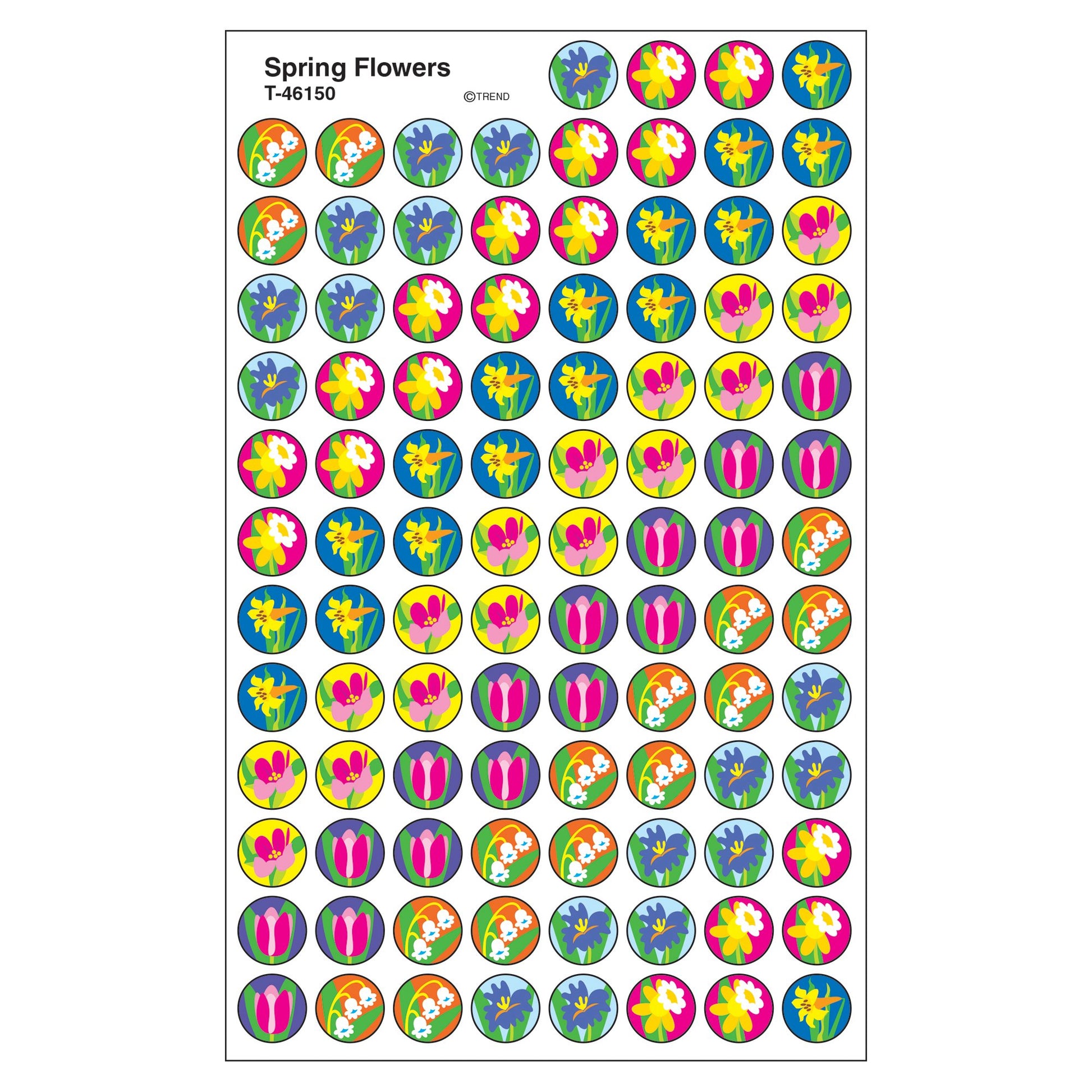 Trend Enterprises Inc. Superspots Stickers Spring Flowers