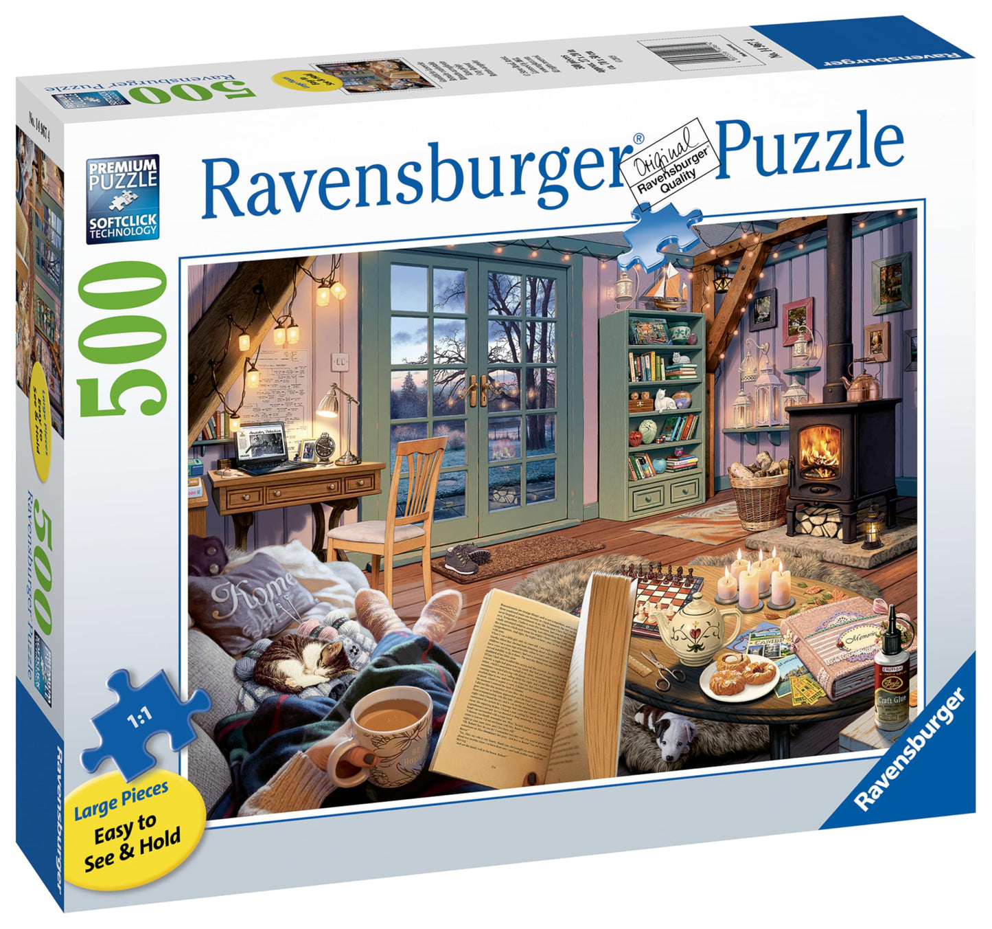 Ravensburger 500 Piece Large Format Jigsaw Puzzle - Cozy Retreat - Premium Quality Cardboard Puzzle for Adults - Model 14967