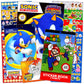 Stickerland Sonic Coloring Book Stickers Set for Kids Bundle Includes Super Mario Sticker Sheets, Reward Stickers, and More (Son