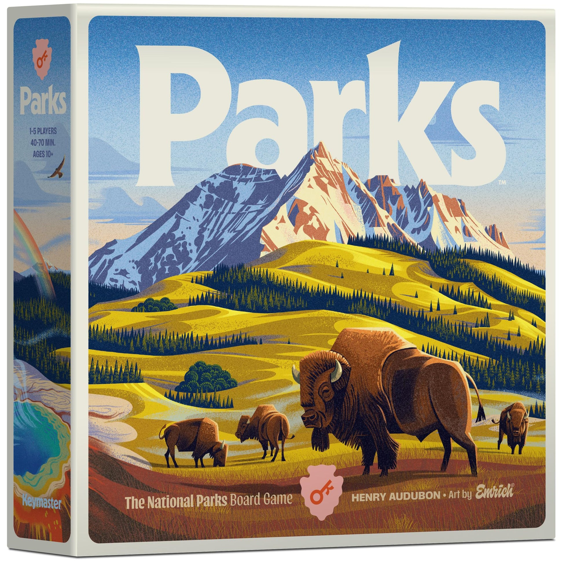 Keymaster Games Parks (2nd Edition) | Base Camp | Beautiful Strategy Game for Families  mature-themeds  Kids or Solo | Explore Nature and The Outdoors by Hiking The US National Parks | Ages 10+ | 1-5 Players