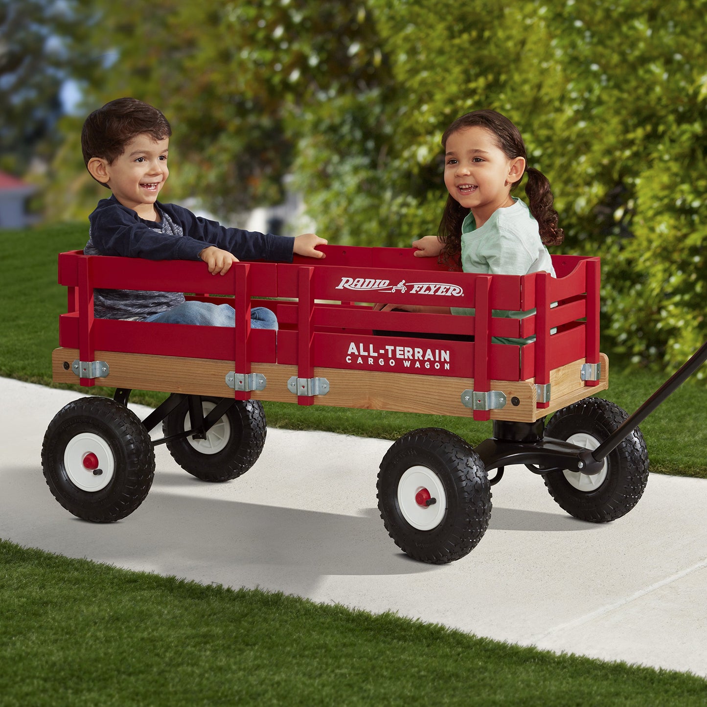 Radio Flyer All-Terrain Cargo Wagon For Kids, Garden And Cargo, Red Wagon For Ages 1.5+